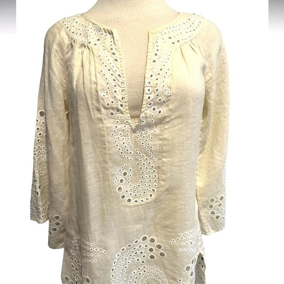 DVF Diane von Furstenberg Beach Coverup 100% Embroidered Fabric Size XS - Picture 3 of 6